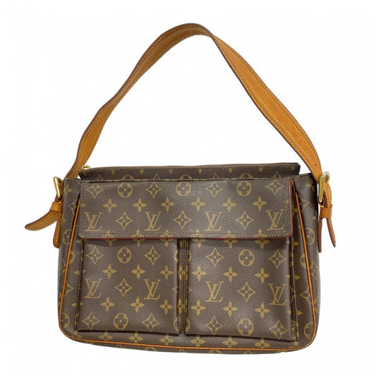 Louis Vuitton Viva Cité, Brown, Canvas, shoulder
