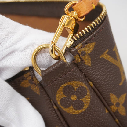 Louis Vuitton Pochette Accessoire, Brown, Canvas, clutch