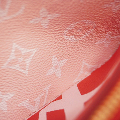Louis Vuitton Double Zip, Red, Canvas, clutch