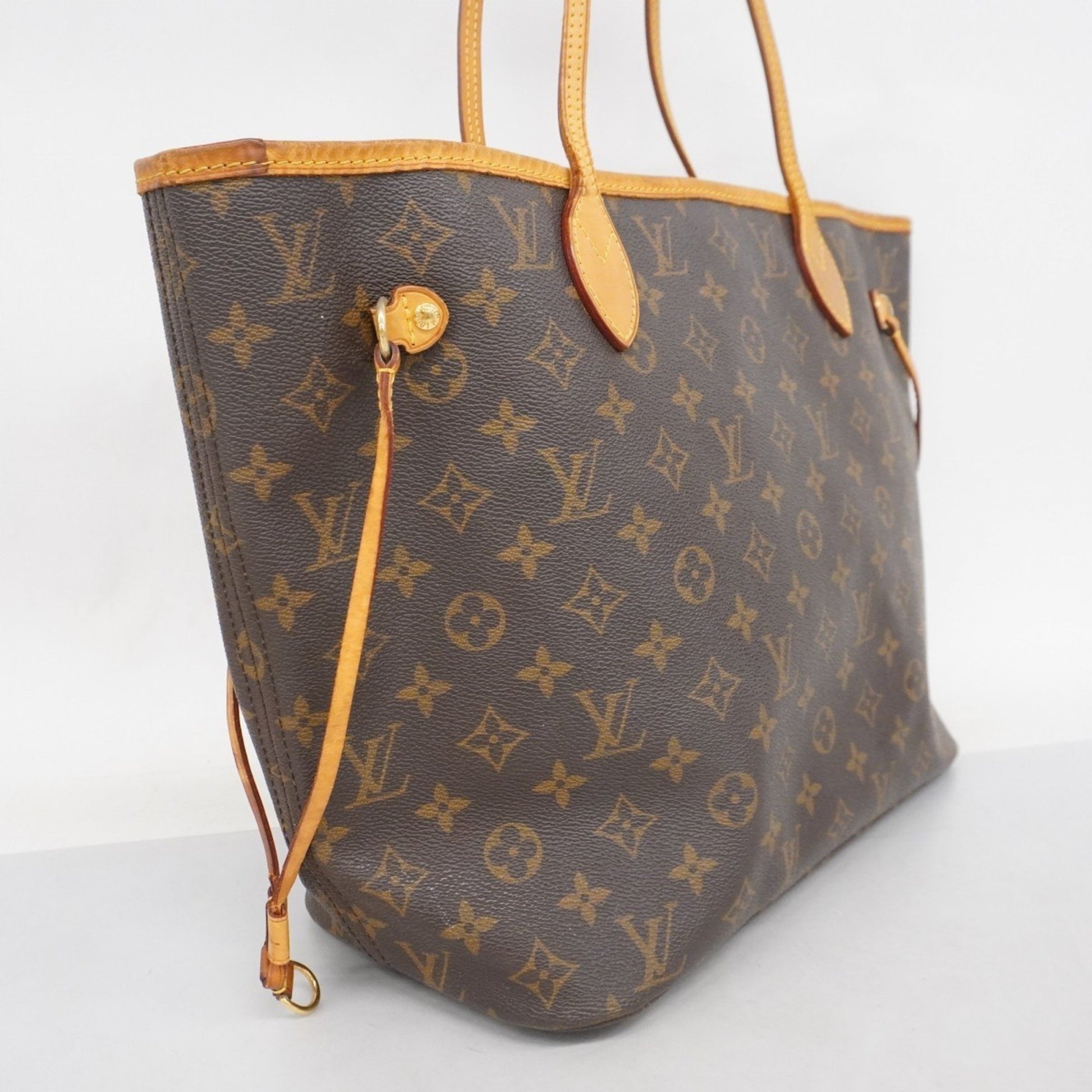 Louis Vuitton Neverfull MM, Brown, Canvas, tote