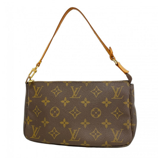 Louis Vuitton Pochette Accessoire, Brown, Canvas, clutch