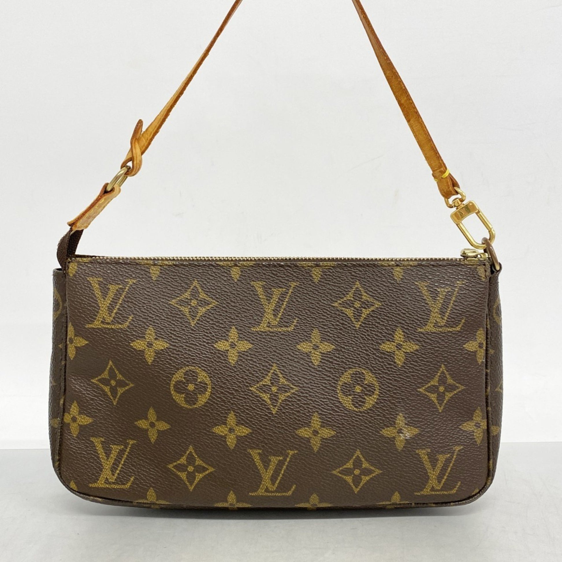 Louis Vuitton Pochette Accessoire, Brown, Canvas, clutch