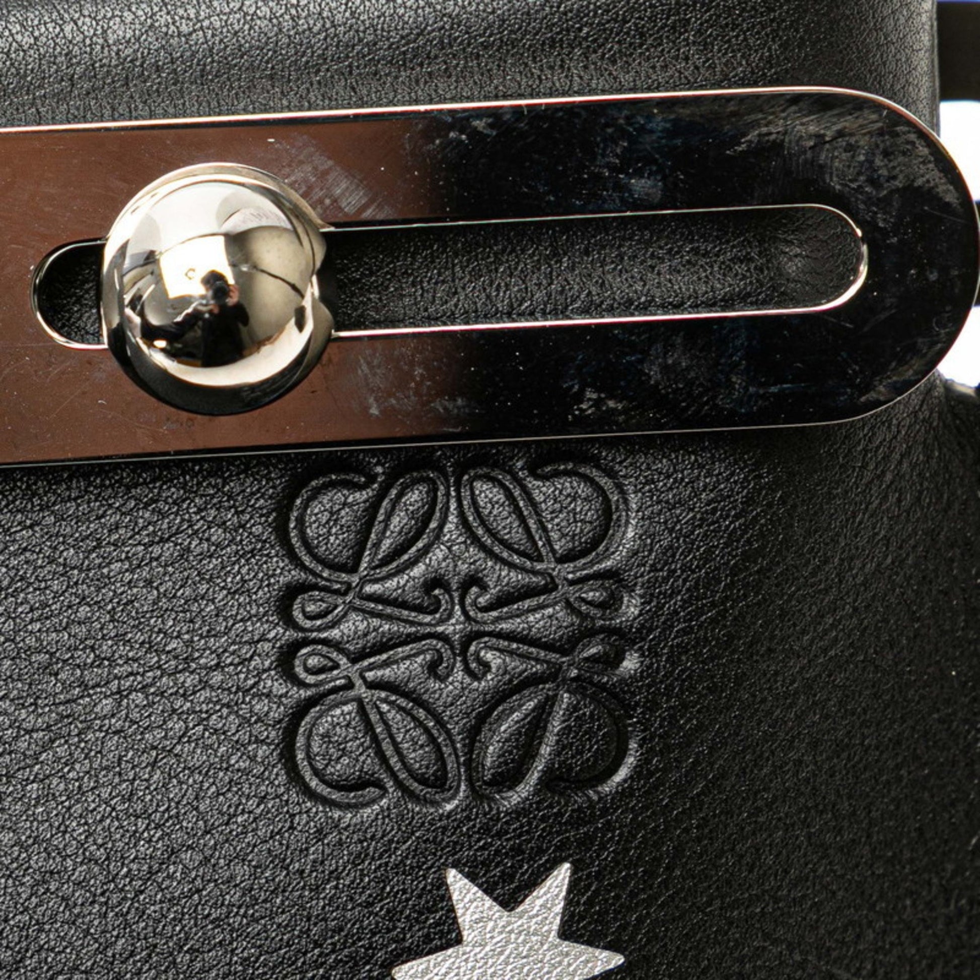 Loewe Missy, Black, Leather, handbag