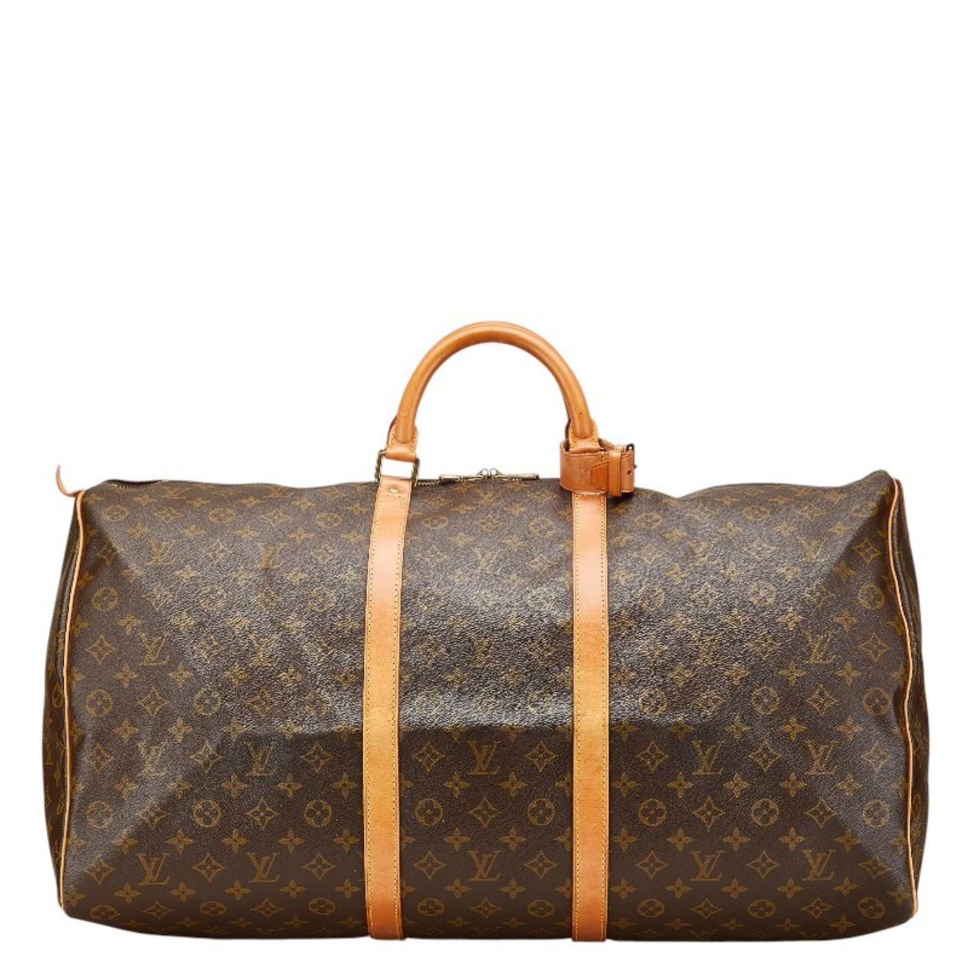 Louis Vuitton Keepall 60, Brown, Canvas, travel