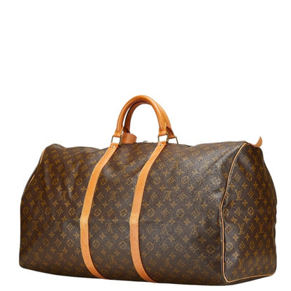 Louis Vuitton Keepall 60, Brown, Canvas, travel