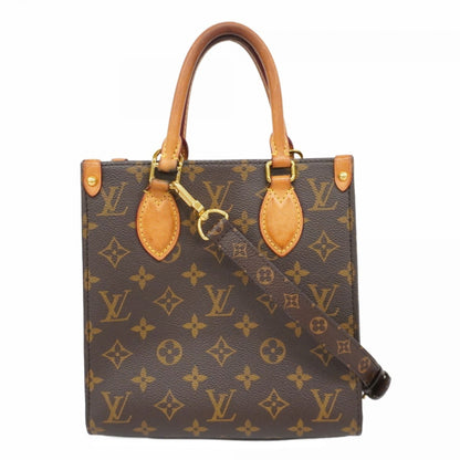 Louis Vuitton Sac Plat, Brown, Canvas, handbag