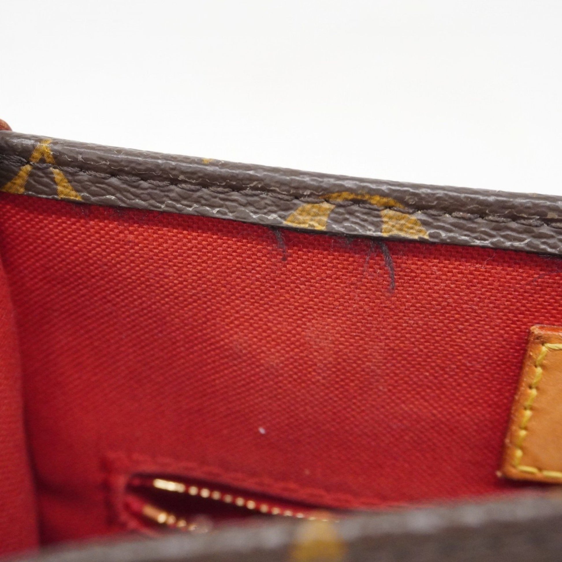 Louis Vuitton Sac Plat, Brown, Canvas, handbag