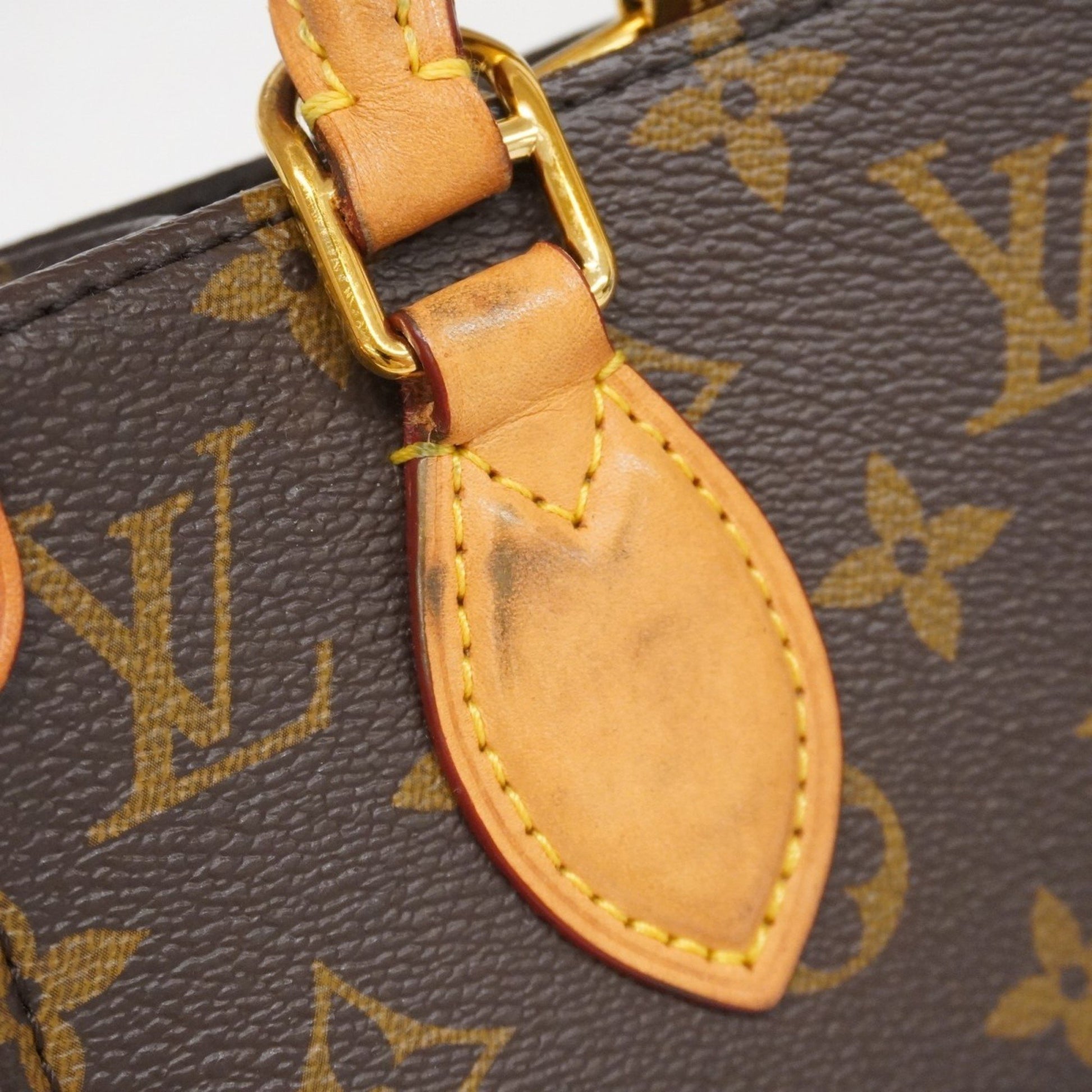 Louis Vuitton Sac Plat, Brown, Canvas, handbag