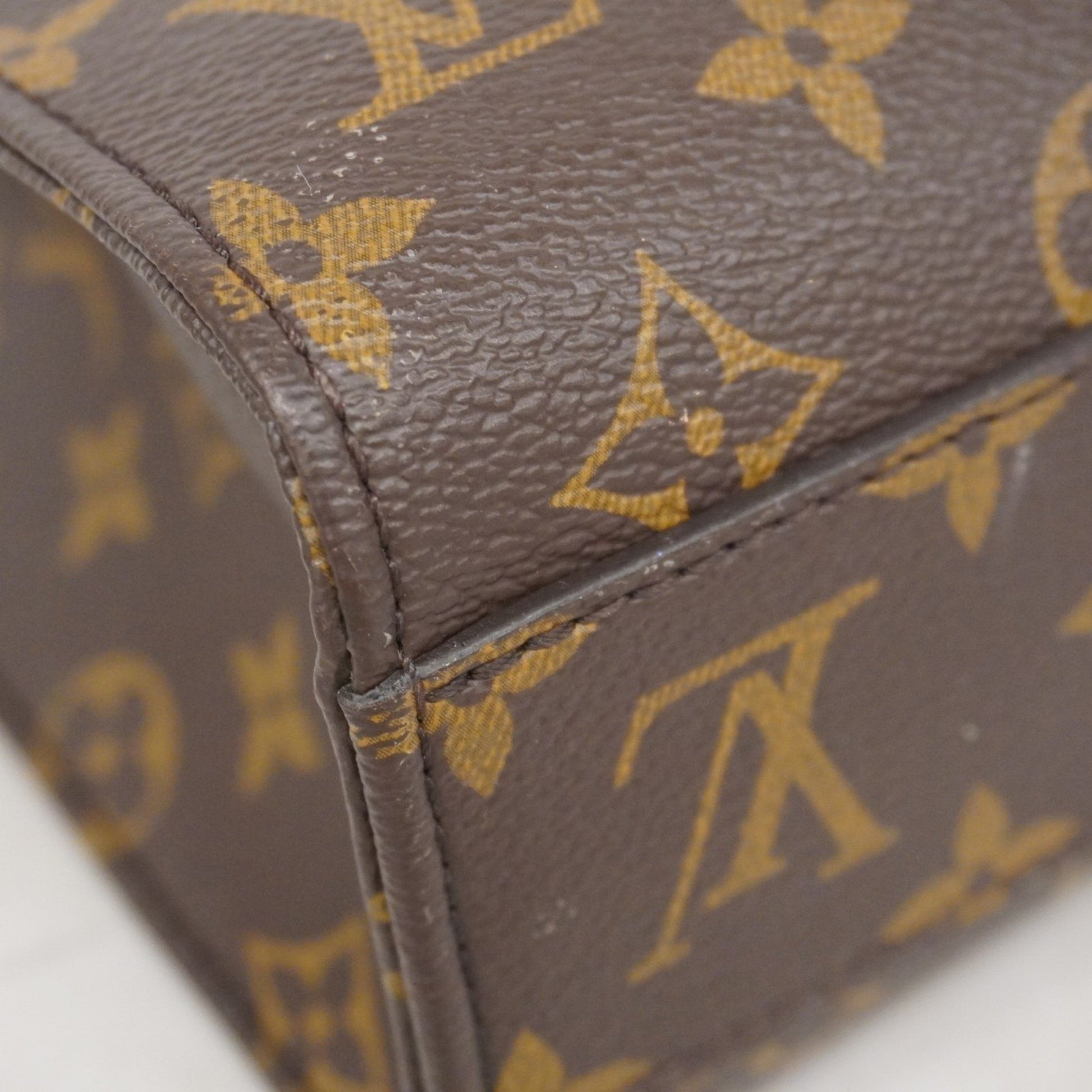 Louis Vuitton Sac Plat, Brown, Canvas, handbag