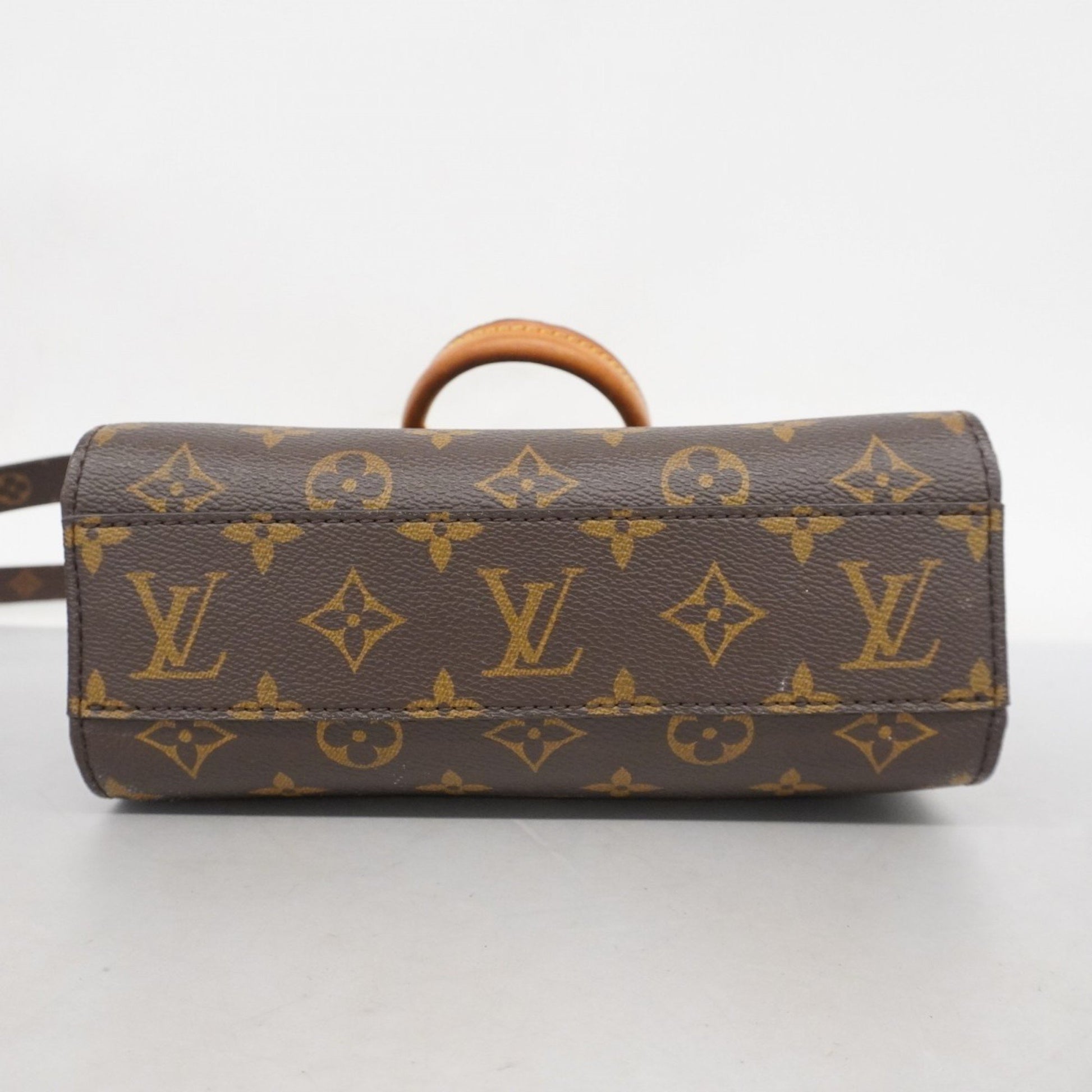 Louis Vuitton Sac Plat, Brown, Canvas, handbag