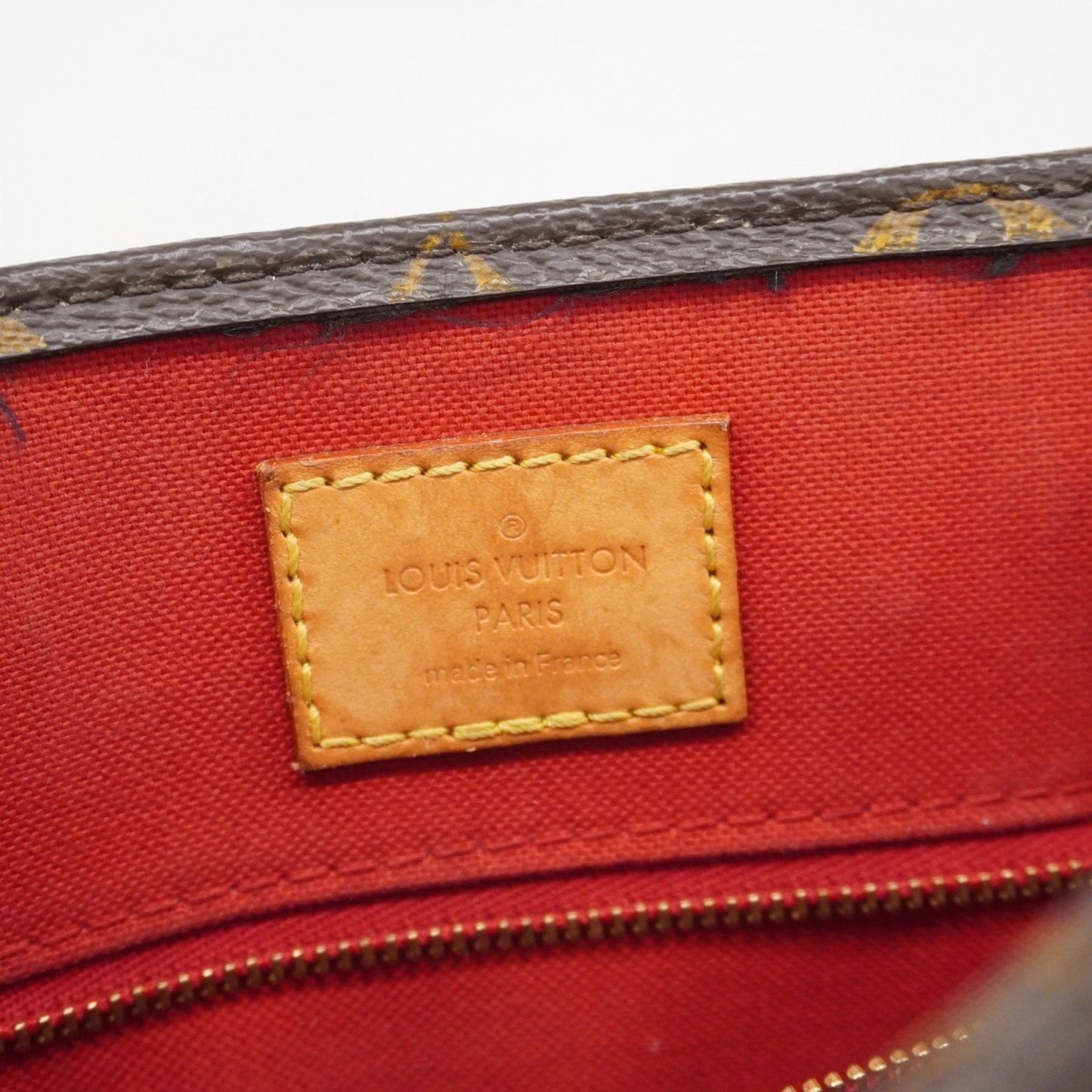 Louis Vuitton Sac Plat, Brown, Canvas, handbag