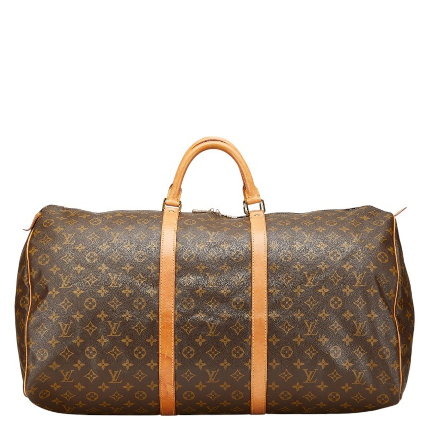 Louis Vuitton Keepall 60, Brown, Canvas, travel