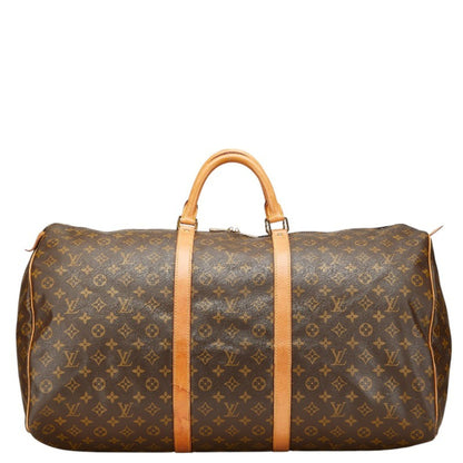 Louis Vuitton Keepall 60, Brown, Canvas, travel