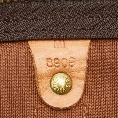 Louis Vuitton Keepall 60, Brown, Canvas, travel
