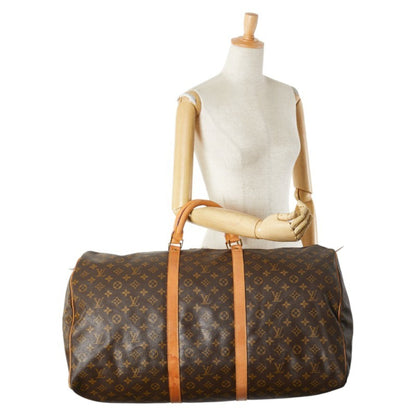Louis Vuitton Keepall 60, Brown, Canvas, travel