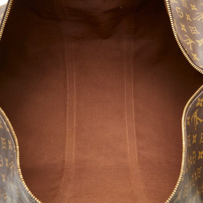 Louis Vuitton Keepall 60, Brown, Canvas, travel