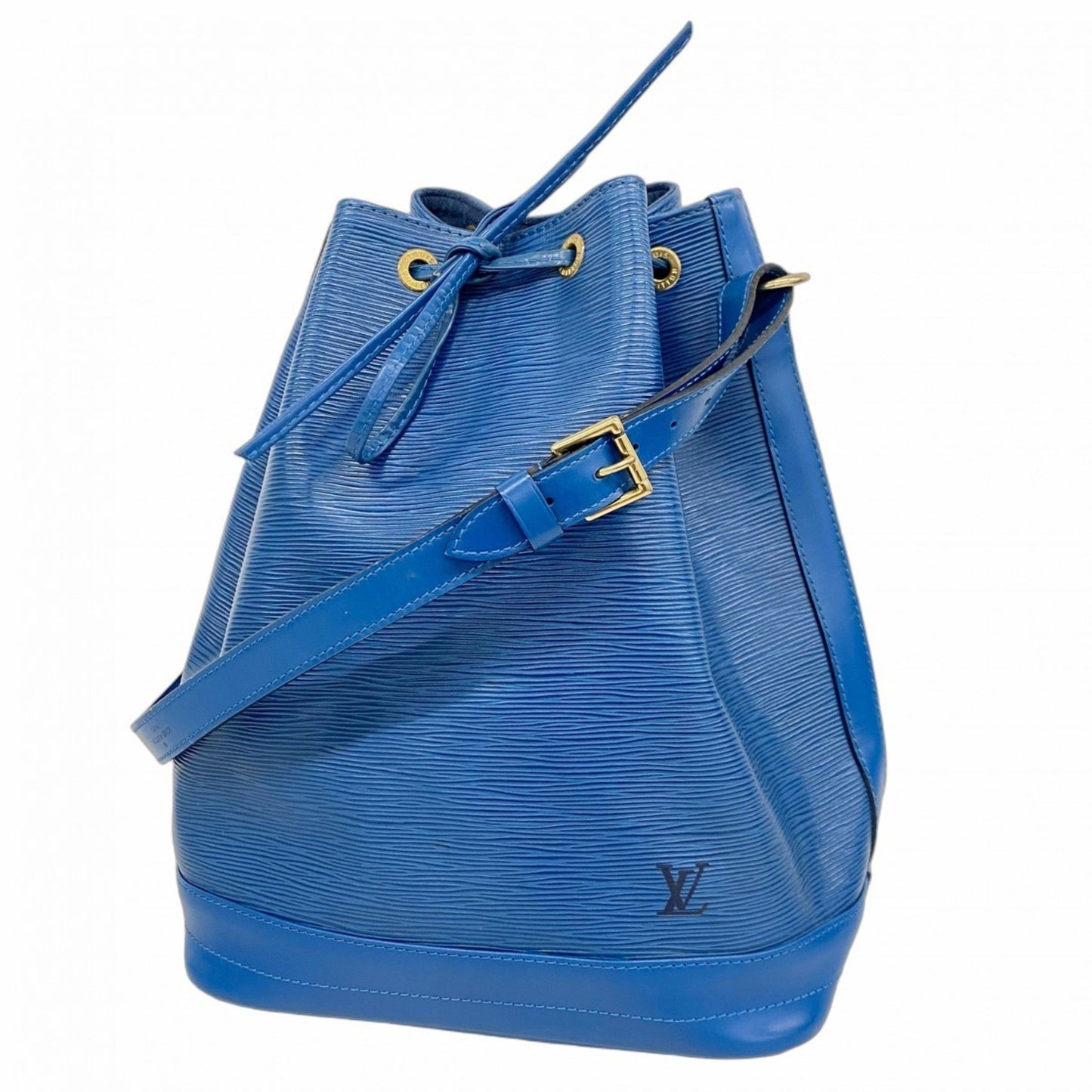 Louis Vuitton Noé, Blue, Leather, shoulder