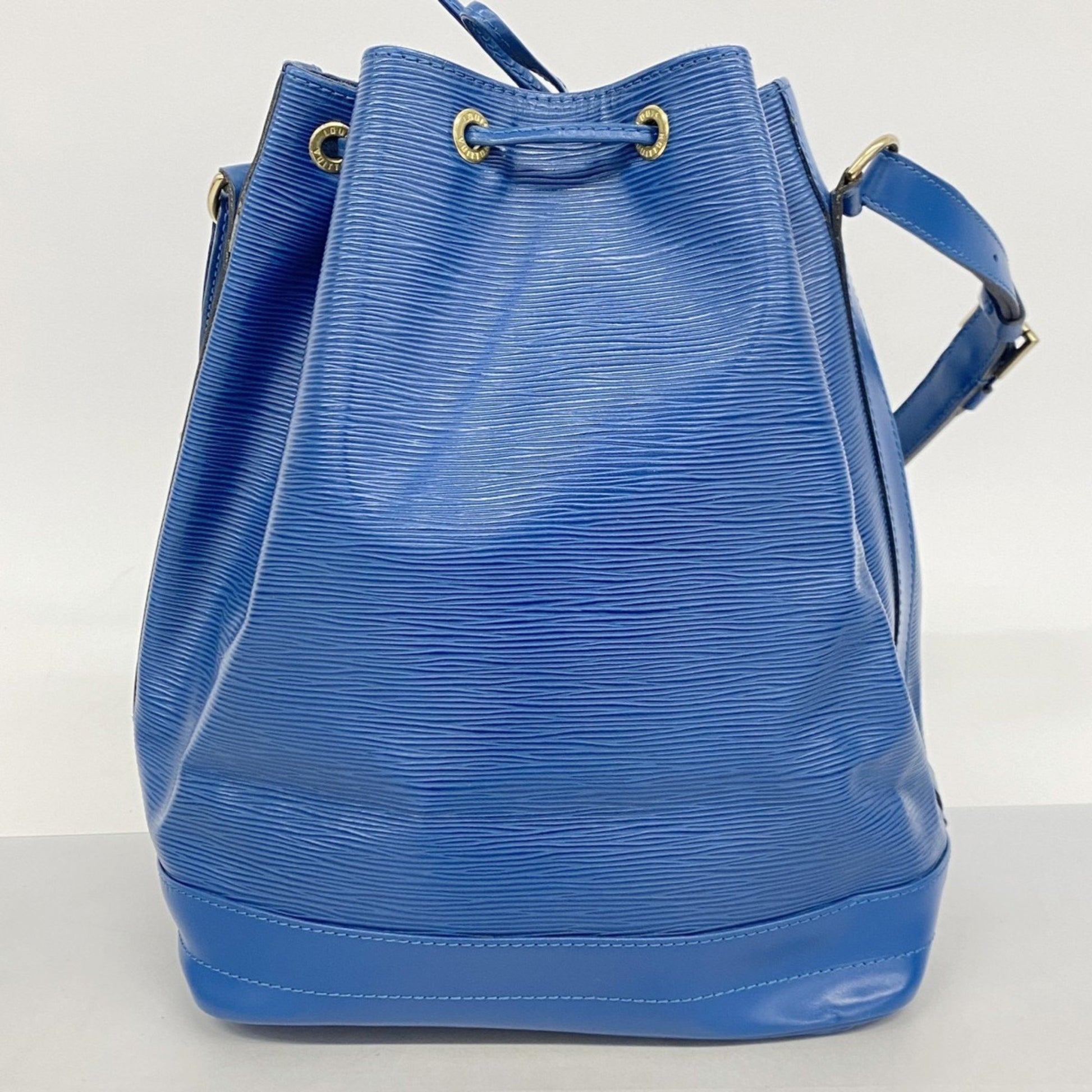 Louis Vuitton Noé, Blue, Leather, shoulder