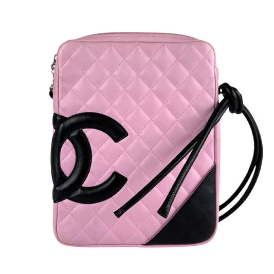 Chanel Cambon line, Pink, Leather, shoulder
