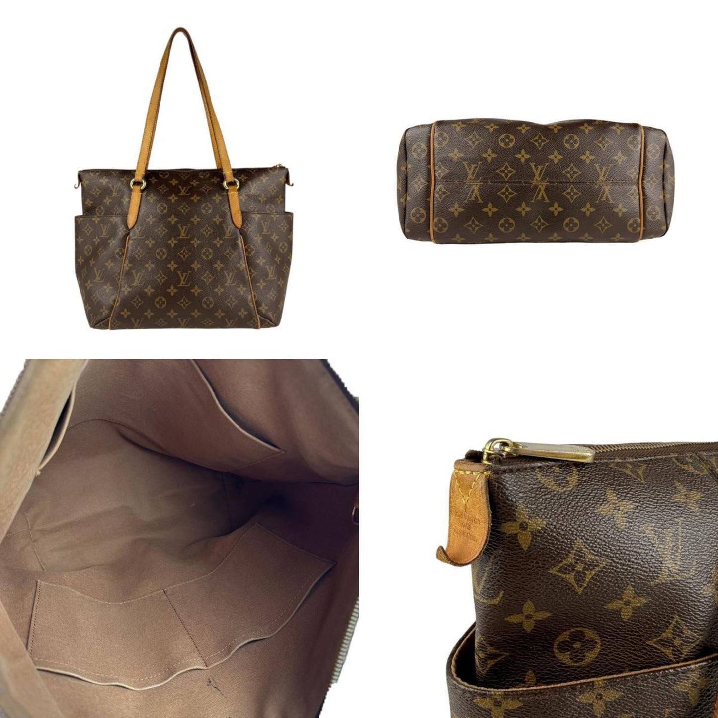 Louis Vuitton Totally, Brown, Canvas, shoulder