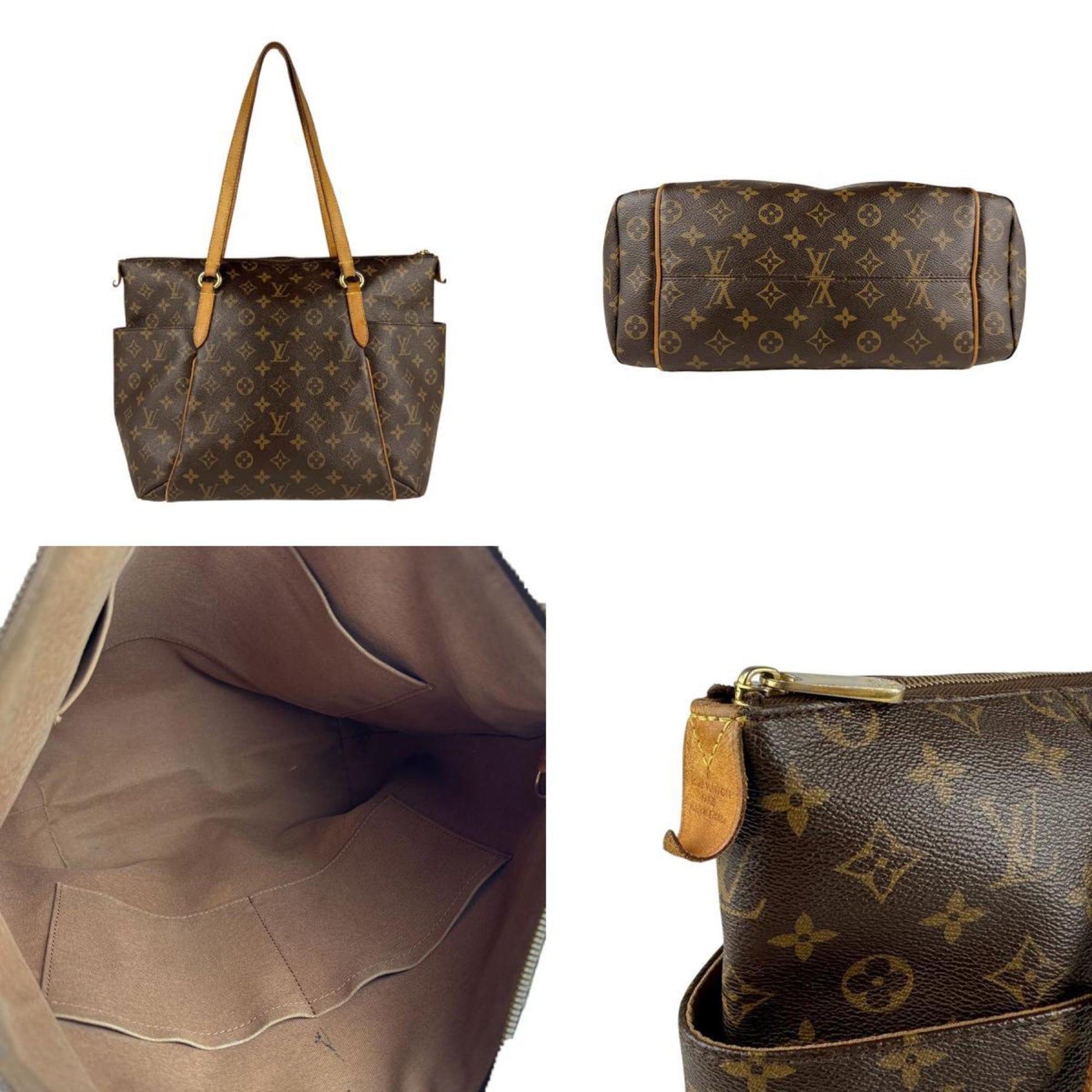 Louis Vuitton Totally, Brown, Canvas, shoulder