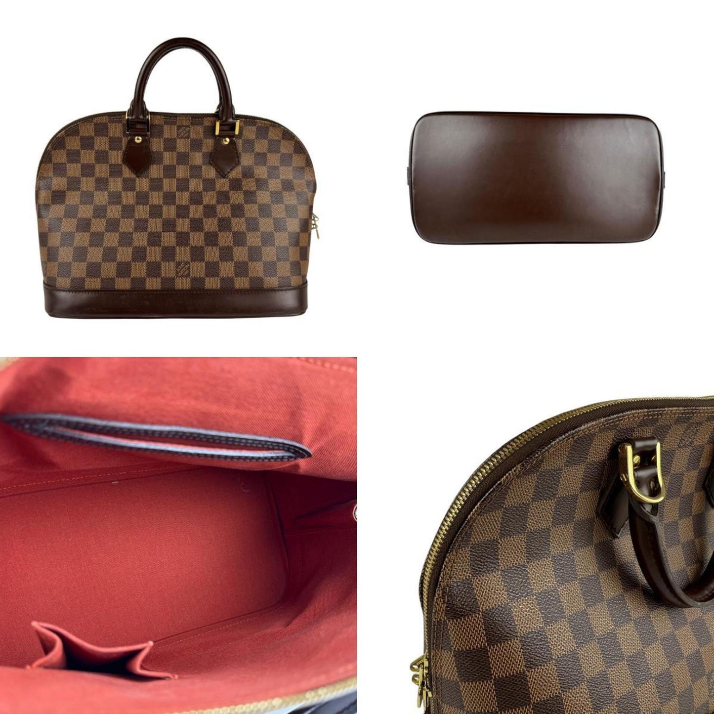 Louis Vuitton Alma, Brown, Canvas, handbag