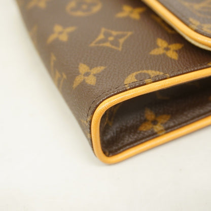 Louis Vuitton Felicie, Brown, Canvas, clutch