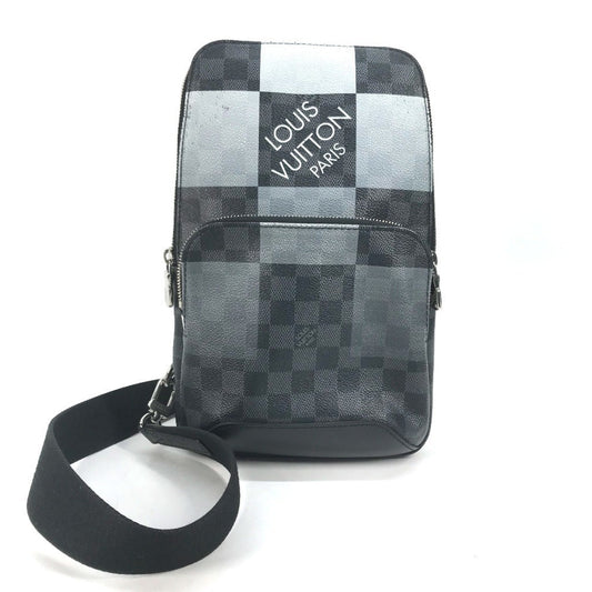Louis Vuitton Avenue Sling, Black, Canvas, shoulder