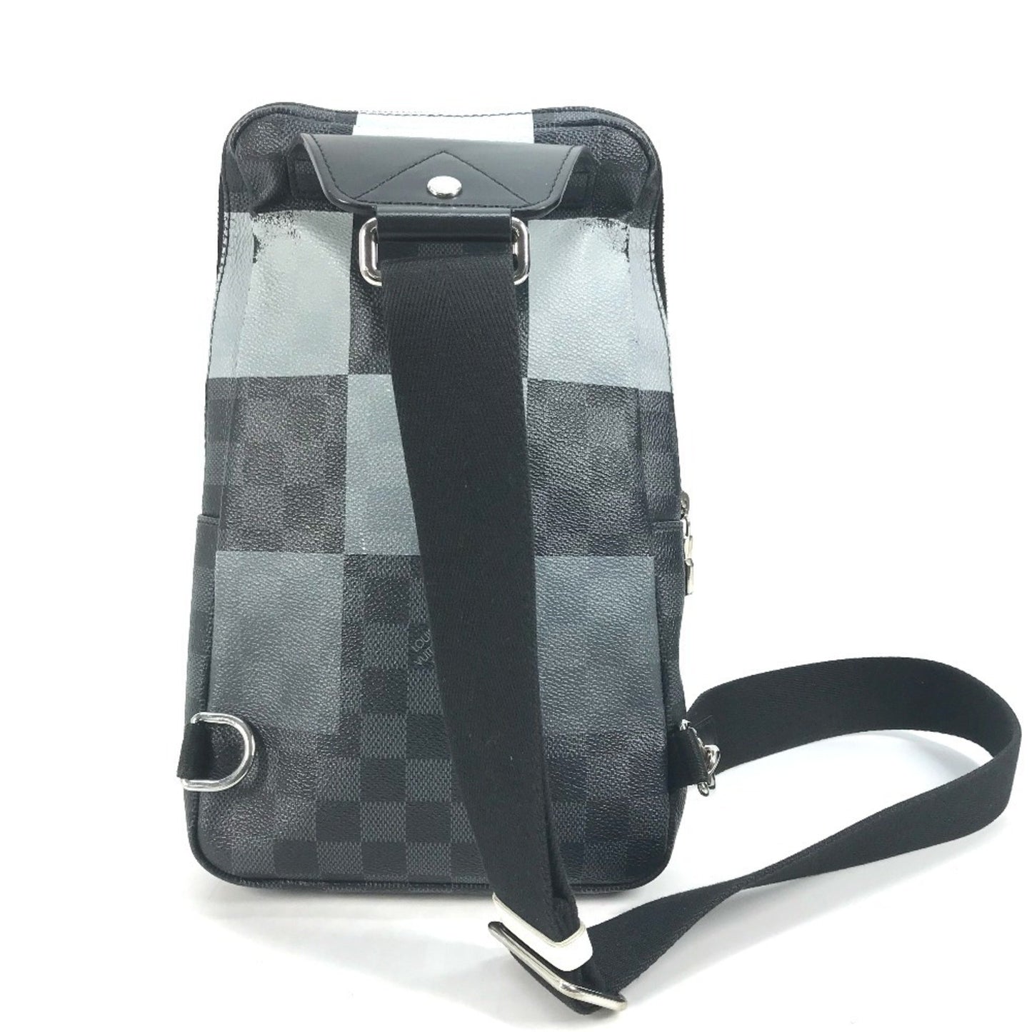 Louis Vuitton Avenue Sling, Black, Canvas, shoulder