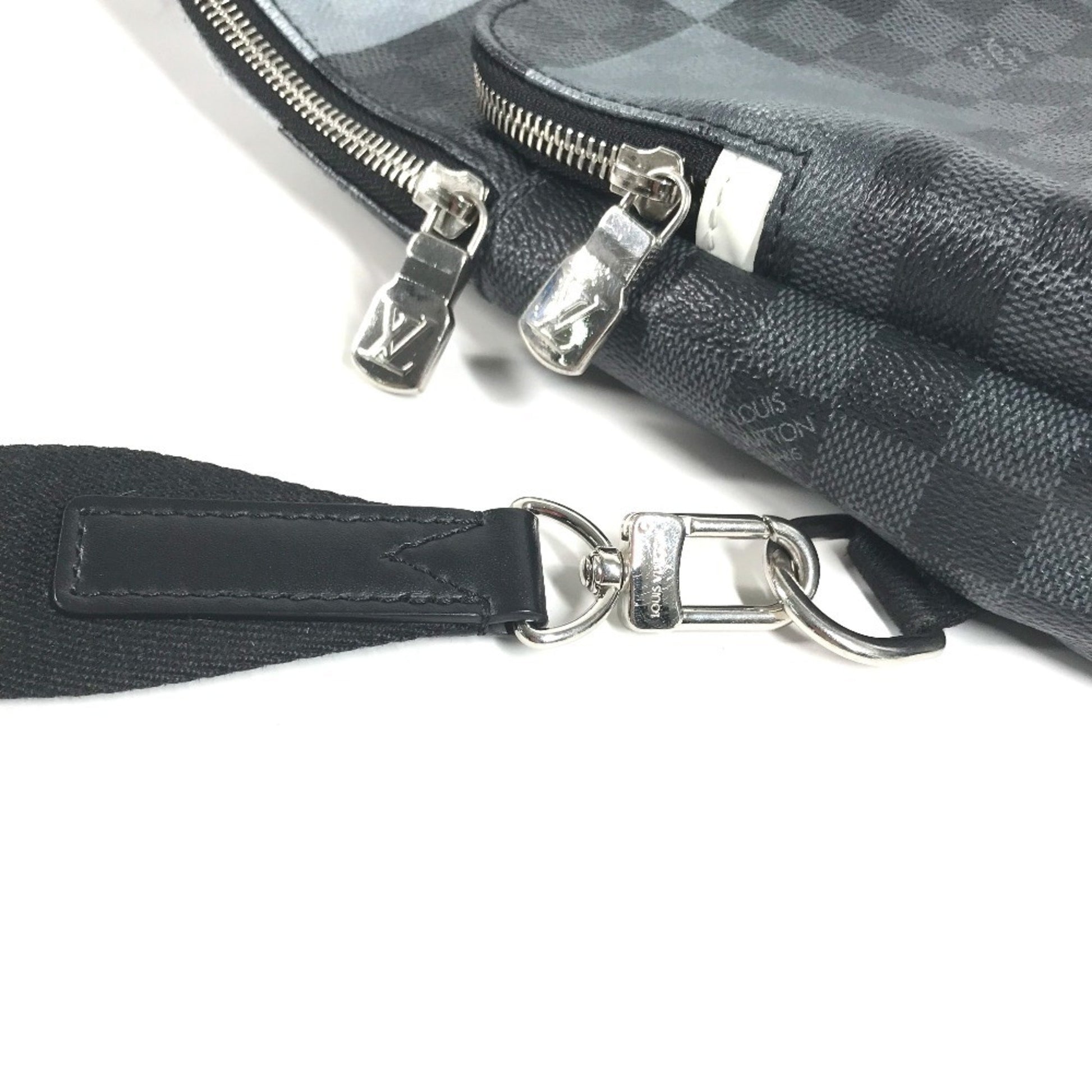 Louis Vuitton Avenue Sling, Black, Canvas, shoulder