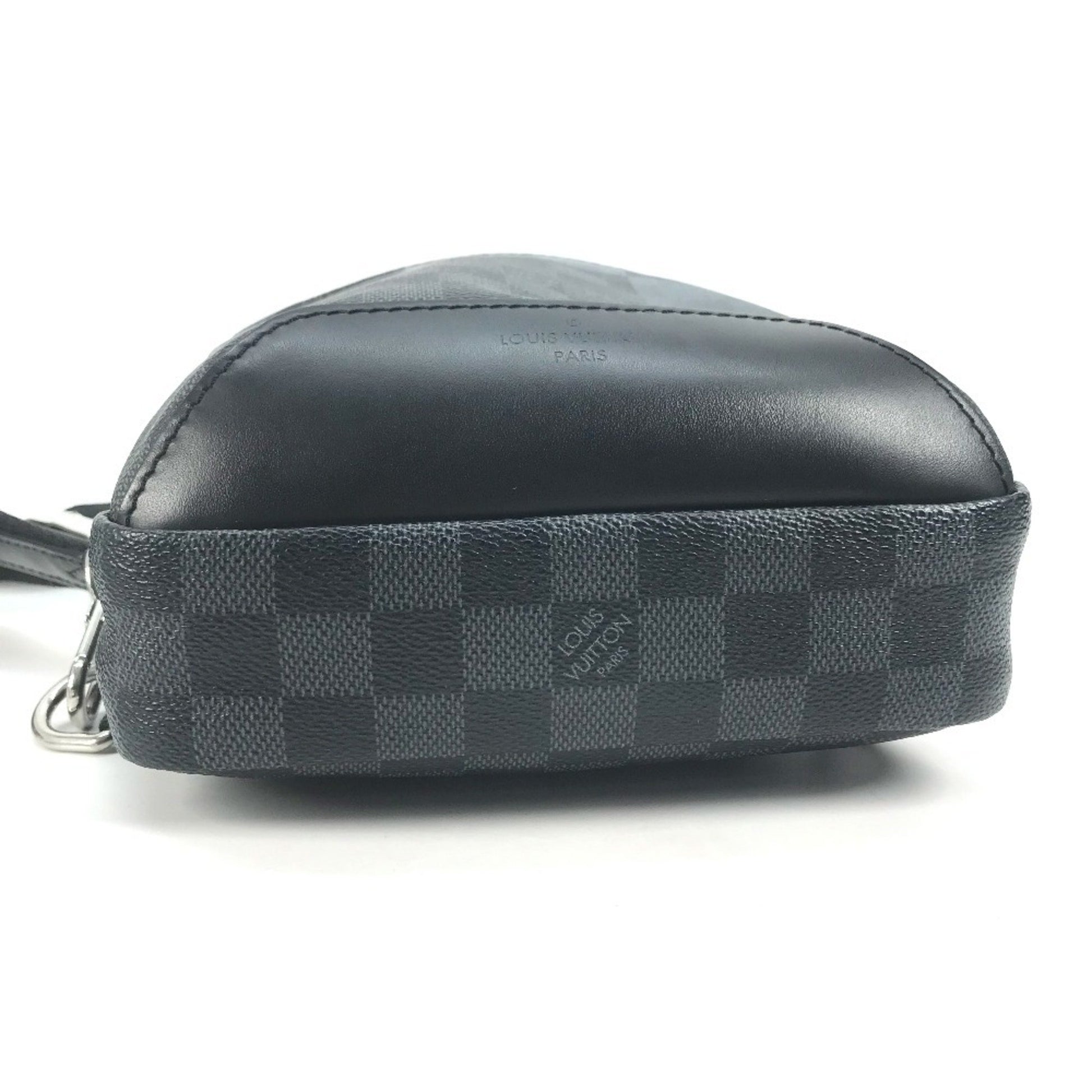 Louis Vuitton Avenue Sling, Black, Canvas, shoulder