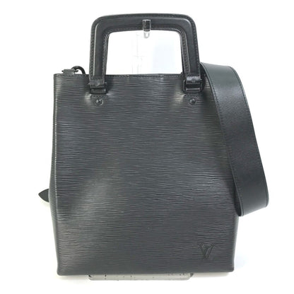 Louis Vuitton Sac Plat, Black, Leather, tote