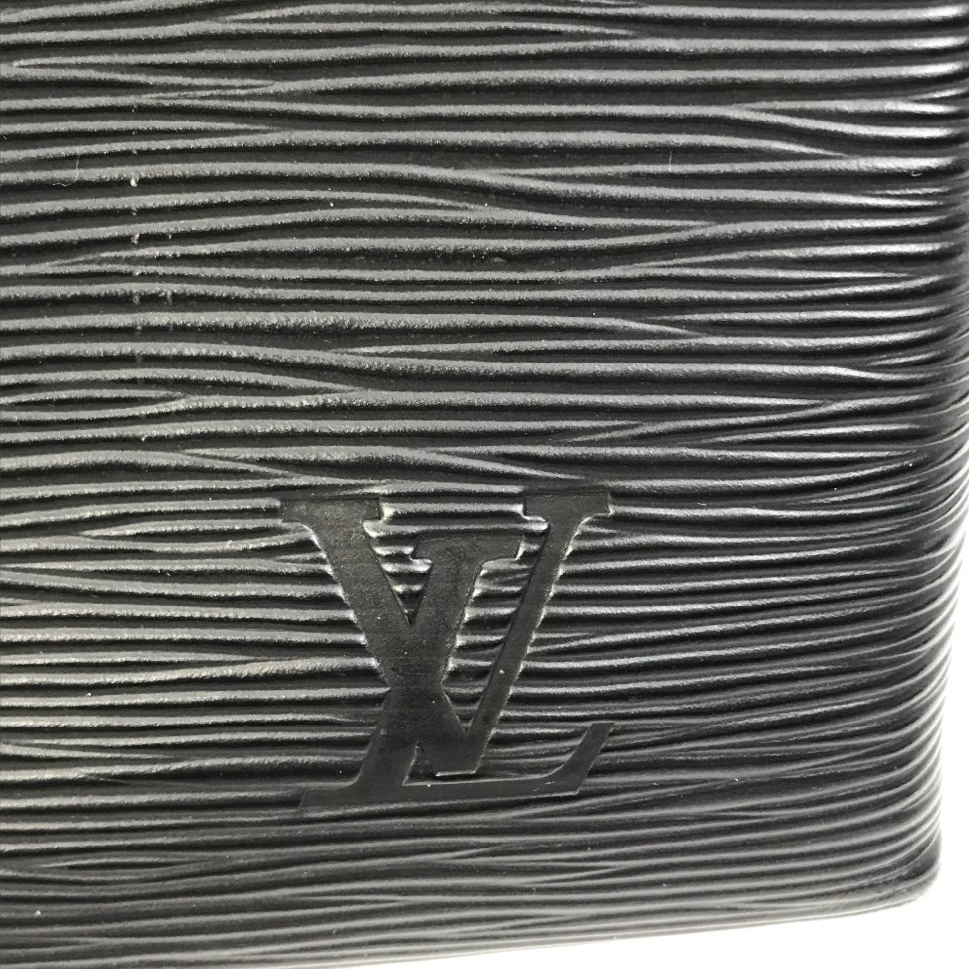 Louis Vuitton Sac Plat, Black, Leather, tote