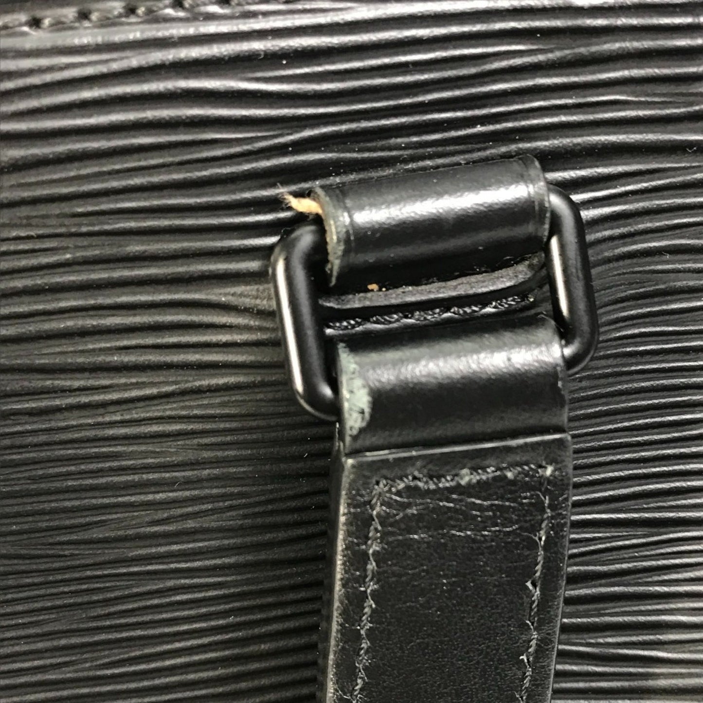 Louis Vuitton Sac Plat, Black, Leather, tote