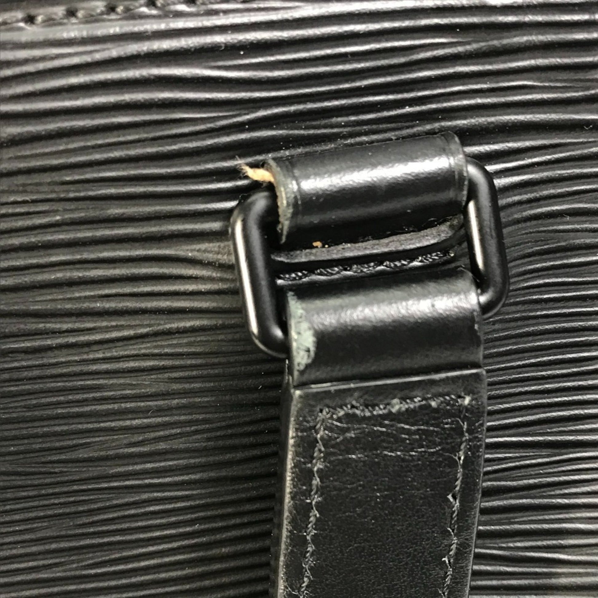 Louis Vuitton Sac Plat, Black, Leather, tote