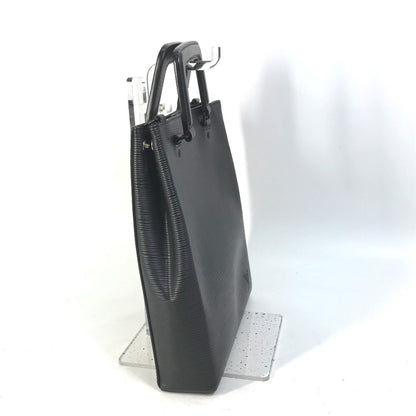 Louis Vuitton Sac Plat, Black, Leather, tote