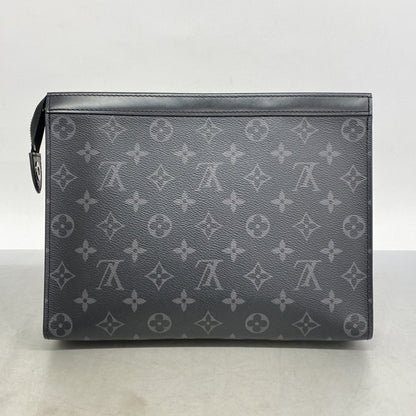 Louis Vuitton Pochette voyage, Black, Canvas, clutch