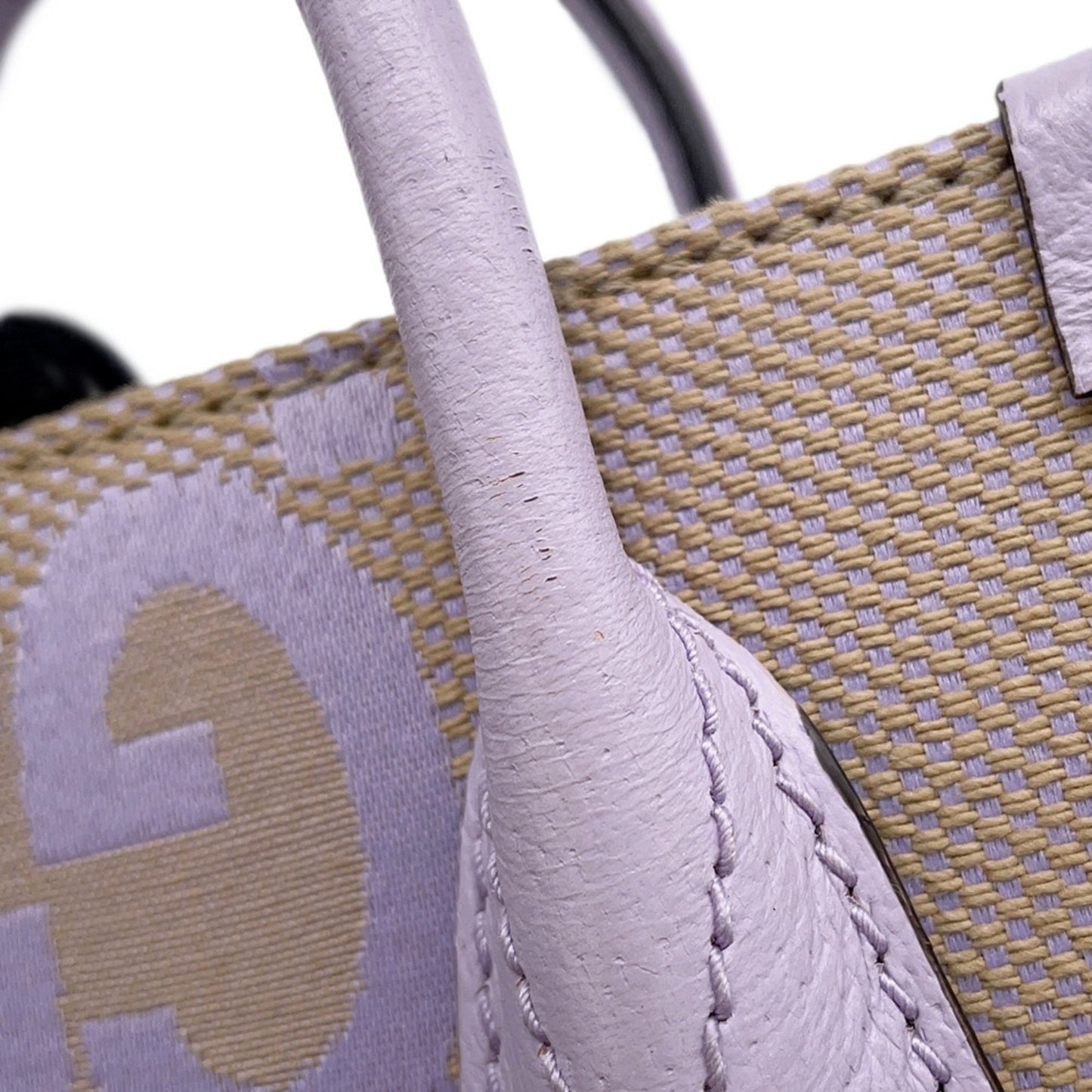 Gucci GG Jumbo, Purple, "CANVAS, LEATHER", handbag