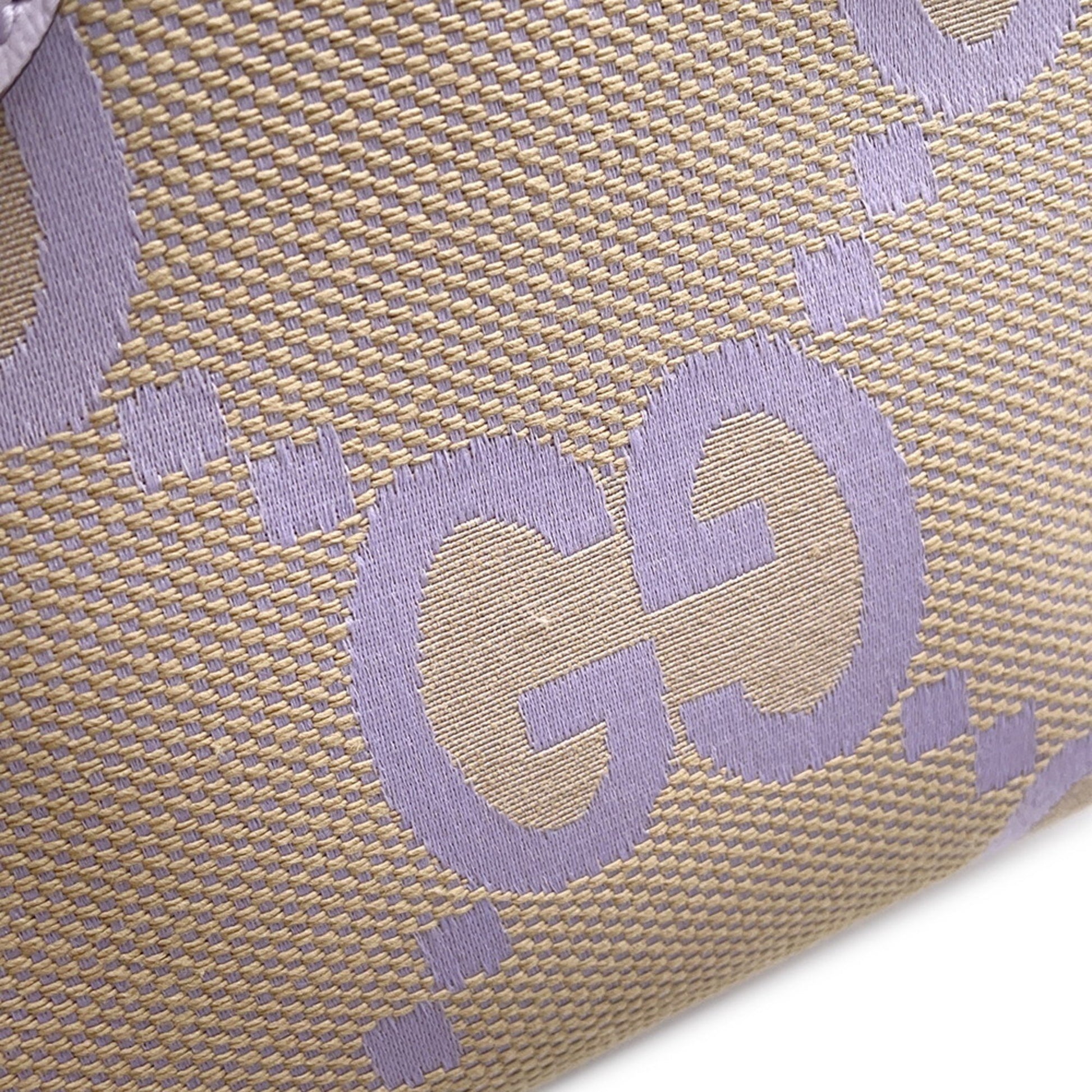 Gucci GG Jumbo, Purple, "CANVAS, LEATHER", handbag