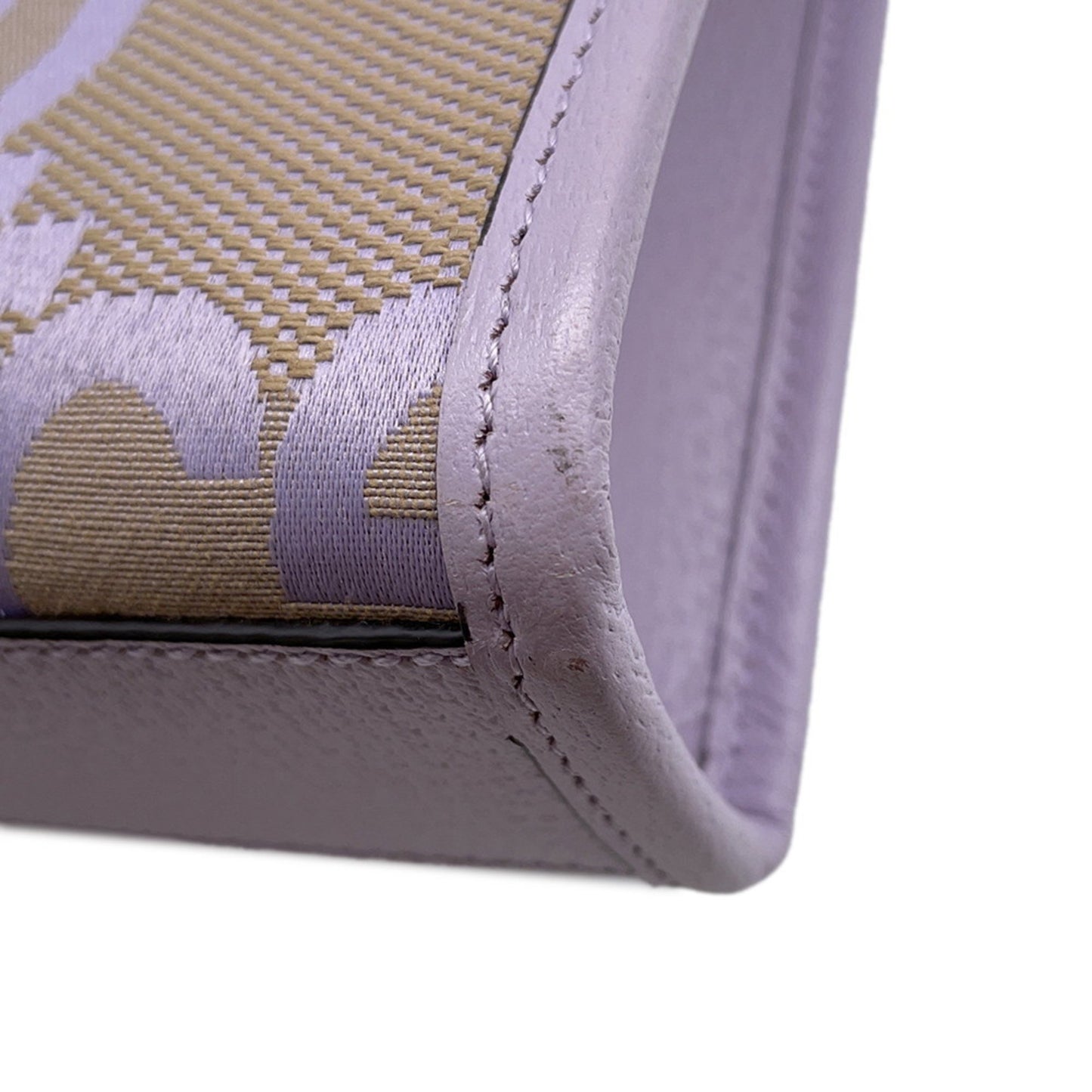 Gucci GG Jumbo, Purple, "CANVAS, LEATHER", handbag