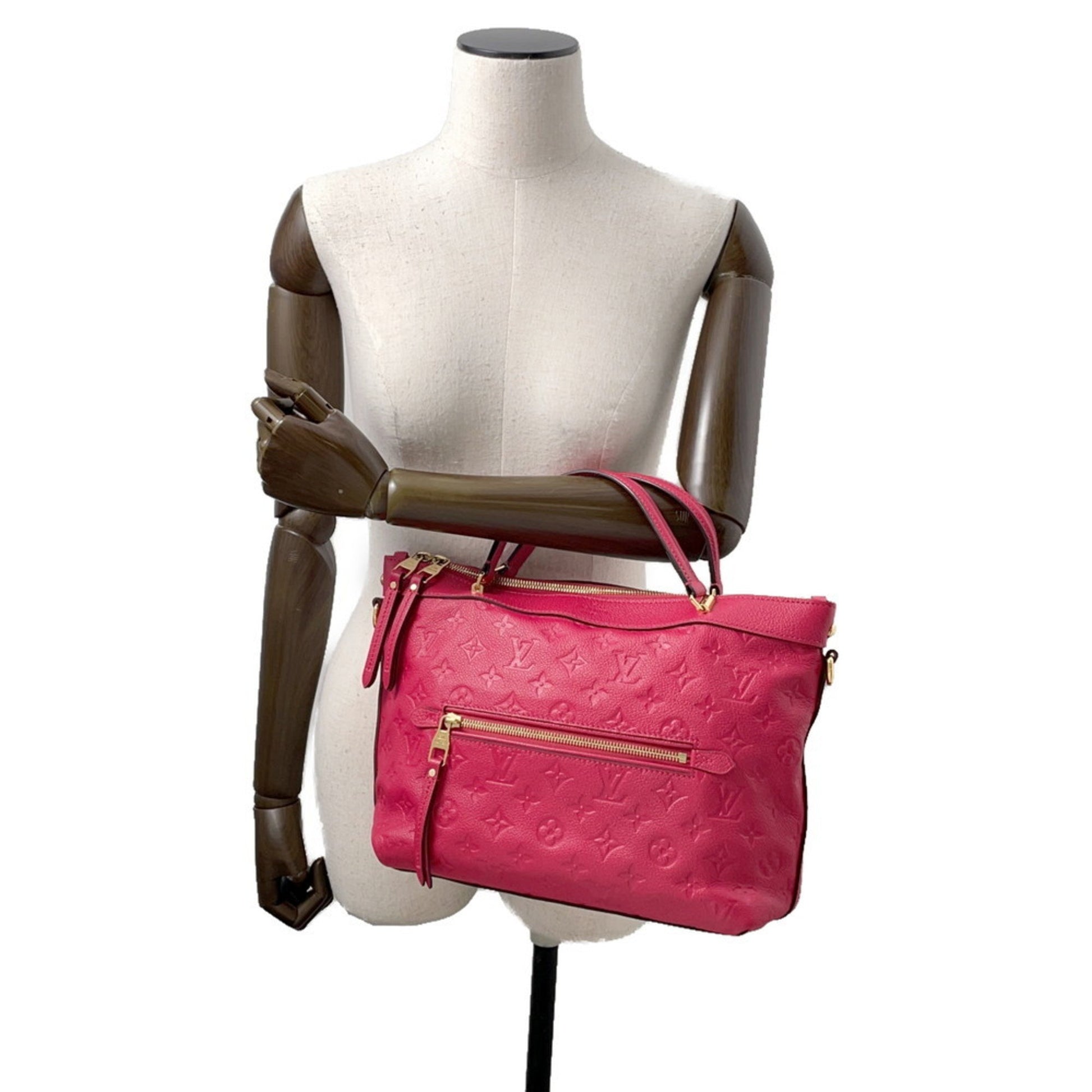 Louis Vuitton Bastille, Red, Canvas, handbag