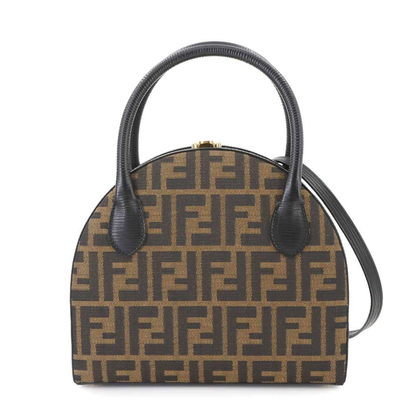 Fendi Zucca, Brown, Canvas, handbag