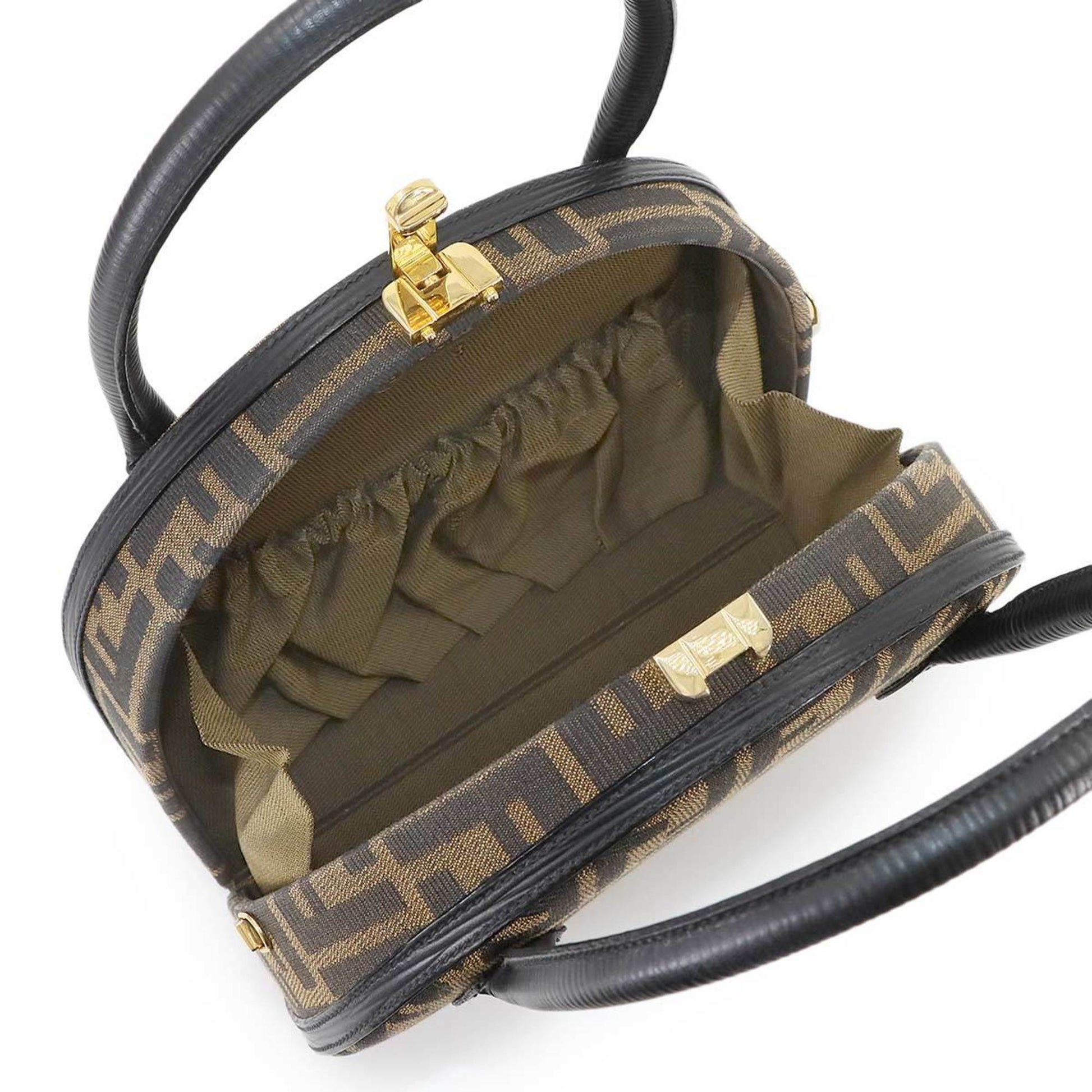 Fendi Zucca, Brown, Canvas, handbag