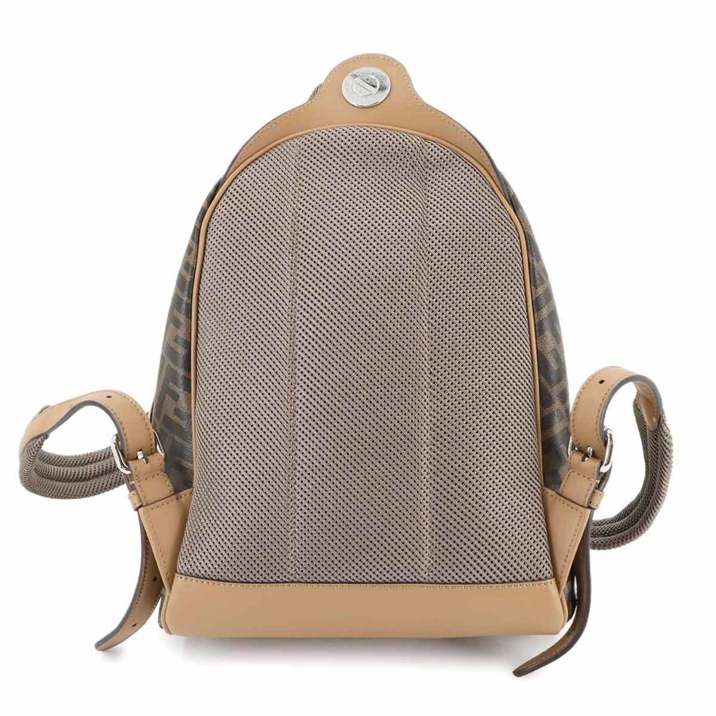 Fendi FF, Brown, Canvas, backpack