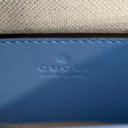 Gucci Bamboo, Blue, Leather, clutch