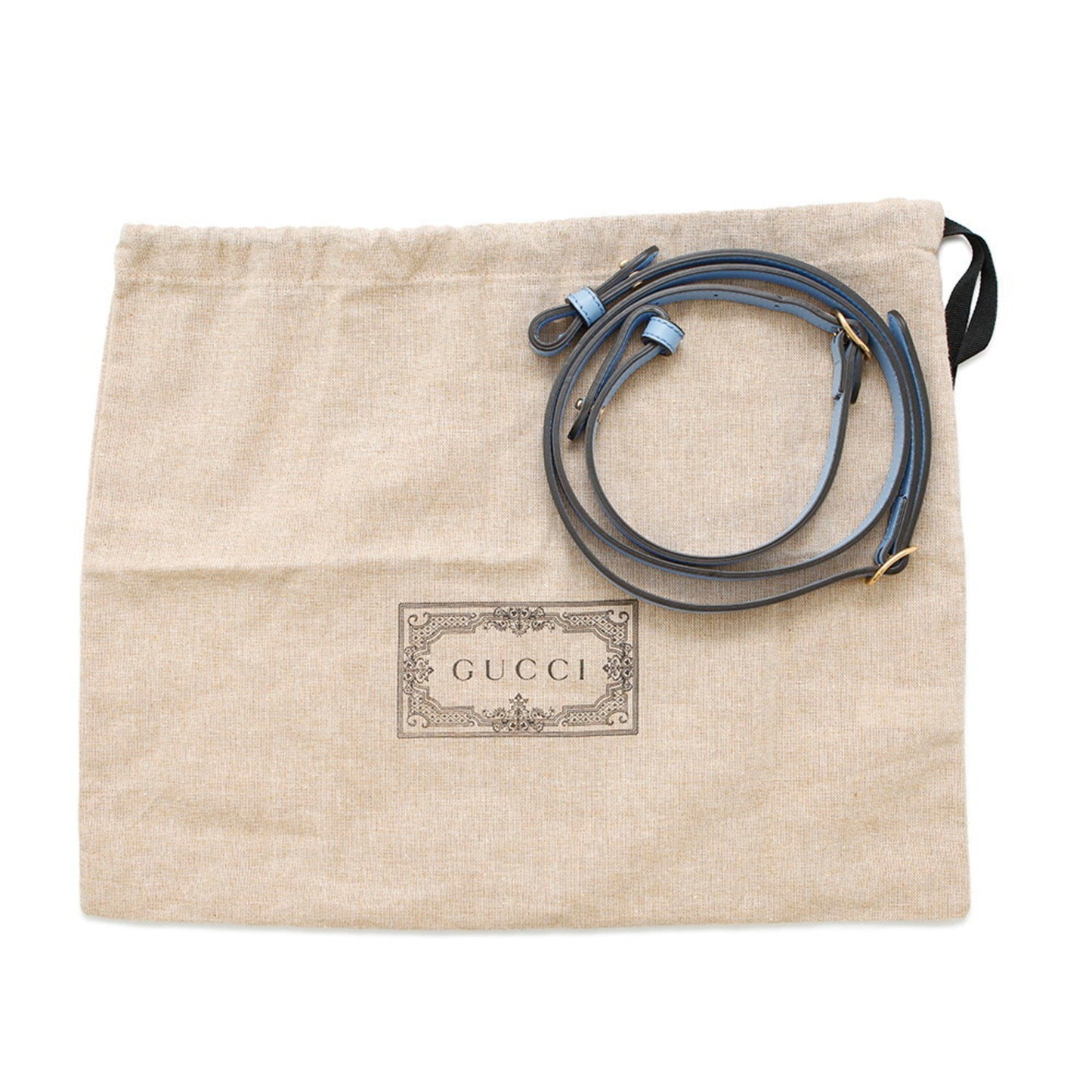 Gucci Bamboo, Blue, Leather, clutch