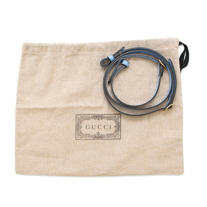 Gucci Bamboo, Blue, Leather, clutch