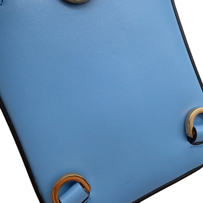Gucci Bamboo, Blue, Leather, clutch