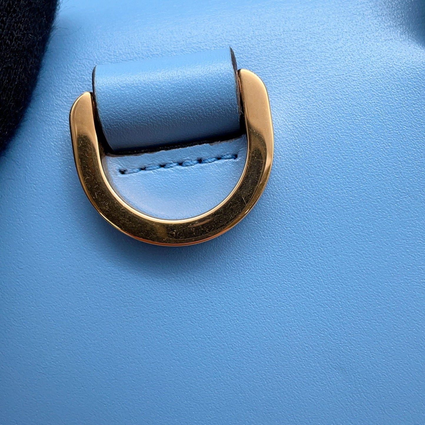 Gucci Bamboo, Blue, Leather, clutch