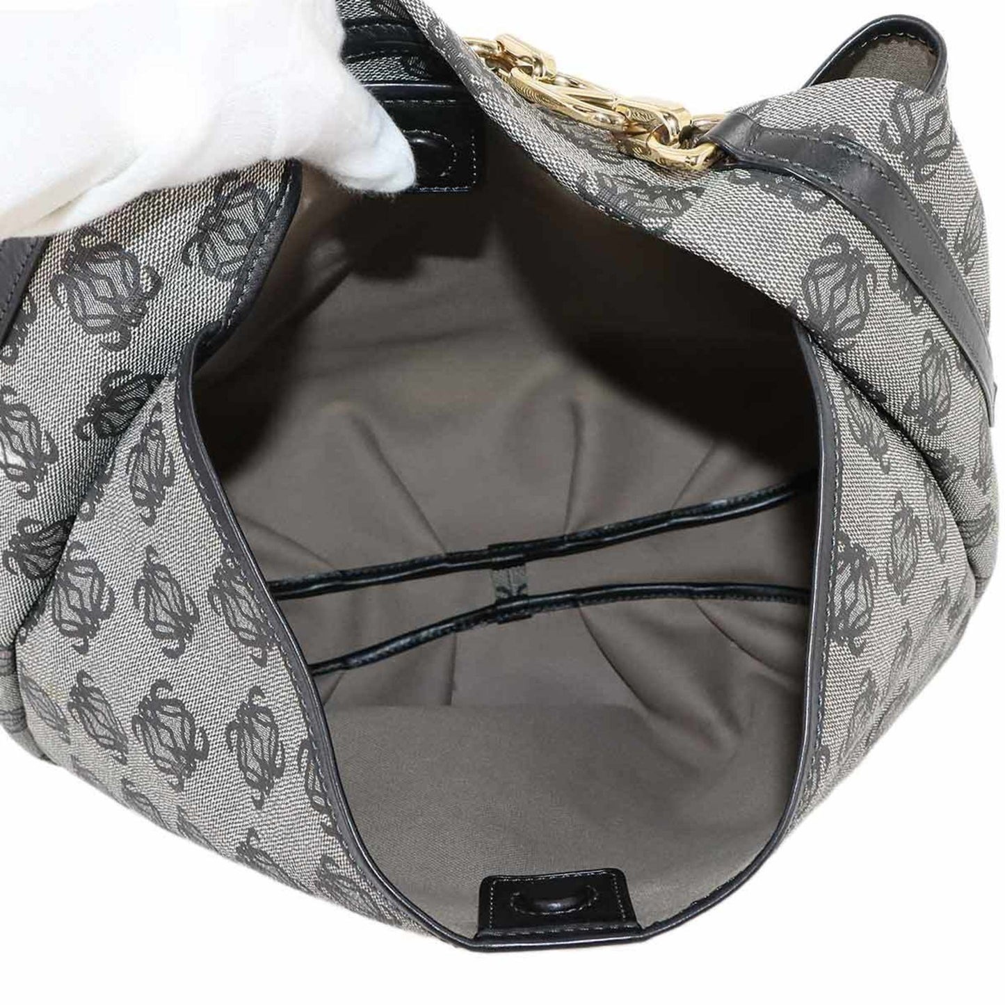 Loewe Anagram, Grey, Canvas, tote